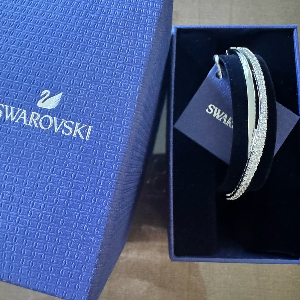 Swarovski Silver and Black Women's Bracelet